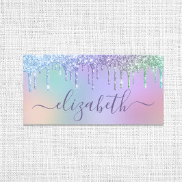 Etiqueta Para Nombres Glam Rainbow Purpurina