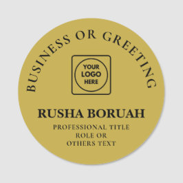 Etiqueta Para Nombres Gold Logo Employee Badge Printed nametags