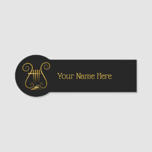 Etiqueta Para Nombres Golden Lyre