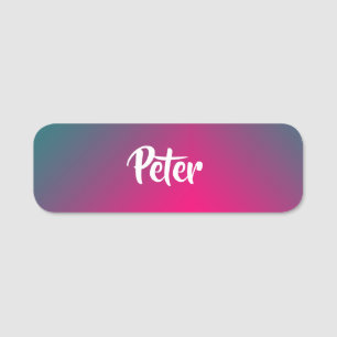 Etiqueta Para Nombres Gradiente de nombre personalizado rosa y azul