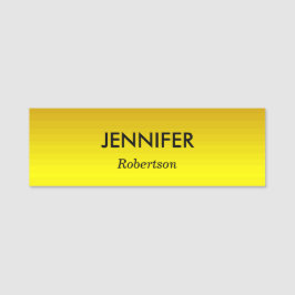 Etiqueta Para Nombres Gradiente de oro de nombre personalizado