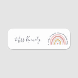 Etiqueta Para Nombres Gran corazón para formar a un joven profesor de me