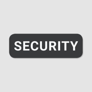 Etiqueta Para Nombres Guardia de Seguridad