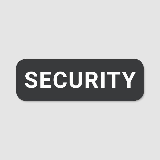 Etiqueta Para Nombres Guardia de Seguridad (Anverso)