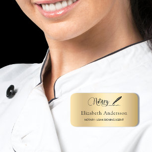 Etiqueta Para Nombres Guión oro del agente de firma de préstamos notaria
