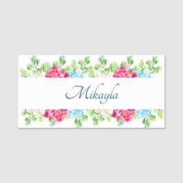 Etiqueta Para Nombres Hermosas flores de Hydrangea
