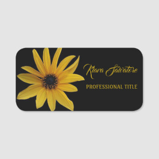 Etiqueta Para Nombres Hermoso asombroso girasol amarillo negro