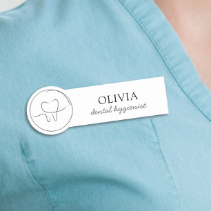 Etiqueta Para Nombres Higienista Dental Minimalista