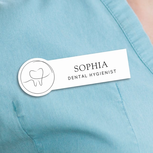 Etiqueta Para Nombres Higienista Dental Moderno (Subido por el creador)