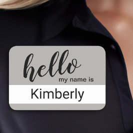 Etiqueta Para Nombres Hola, mi nombre es - Personalizado de caligrafía m