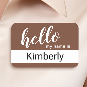 Etiqueta Para Nombres Hola, mi nombre es - Personalizado de caligrafía m