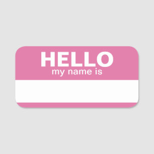 Etiqueta Para Nombres Hola mi nombre es - Rosa - Información de contacto