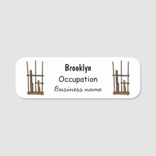 Etiqueta Para Nombres Ilustracion de Angklung personalizado