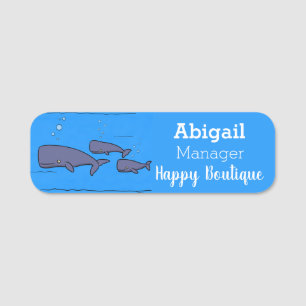 Etiqueta Para Nombres Ilustracion de ballenas personalizados migratorias