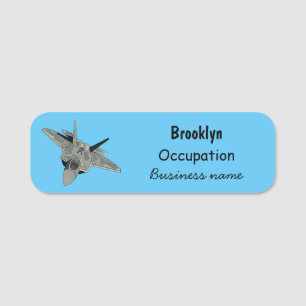 Etiqueta Para Nombres Ilustracion de personalizado de aviones de combate