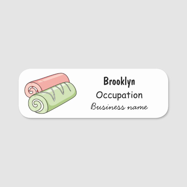 Etiqueta Para Nombres Ilustracion de personalizado de bollería y bollerí (Anverso)