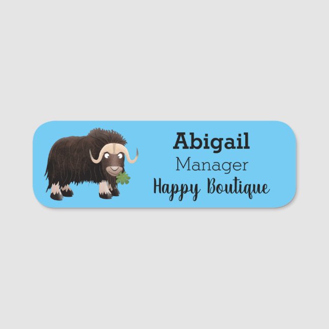 Etiqueta Para Nombres Ilustracion de personalizado de buey hongo (Anverso)