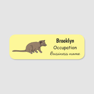 Etiqueta Para Nombres Ilustracion de personalizado de civet de luwak