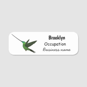 Etiqueta Para Nombres Ilustracion de personalizado de colibrí con moto d