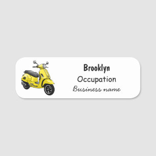 Etiqueta Para Nombres Ilustracion de personalizado de motocicleta con ci