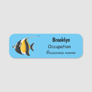 Etiqueta Para Nombres Ilustracion de personalizado de peces moro