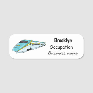 Etiqueta Para Nombres Ilustracion de personalizado de trenes de alta vel