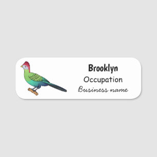 Etiqueta Para Nombres Ilustracion de personalizado de turaco de crema ro