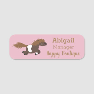 Etiqueta Para Nombres Ilustracion de personalizado del pony de Shetland 