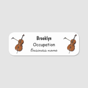 Etiqueta Para Nombres Ilustracion personalizado Cello