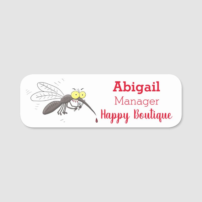 Etiqueta Para Nombres Ilustracion personalizado de insectos de mosquitos (Anverso)