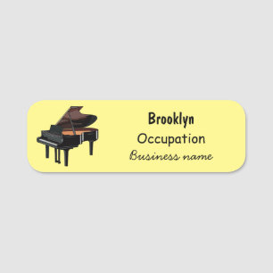 Etiqueta Para Nombres Ilustracion personalizado de piano