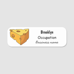 Etiqueta Para Nombres Ilustracion personalizado de queso