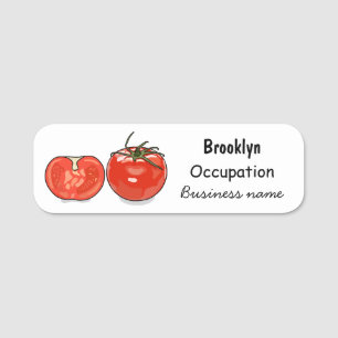 Etiqueta Para Nombres Ilustracion personalizado de tomate