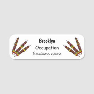 Etiqueta Para Nombres Ilustracion personalizado kebab o kabob