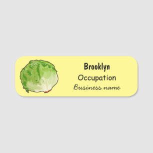 Etiqueta Para Nombres Ilustracion personalizado Lettuce
