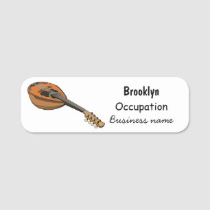 Etiqueta Para Nombres Ilustracion personalizado Mandolin