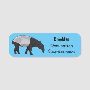 Etiqueta Para Nombres Ilustracion personalizado Tapir