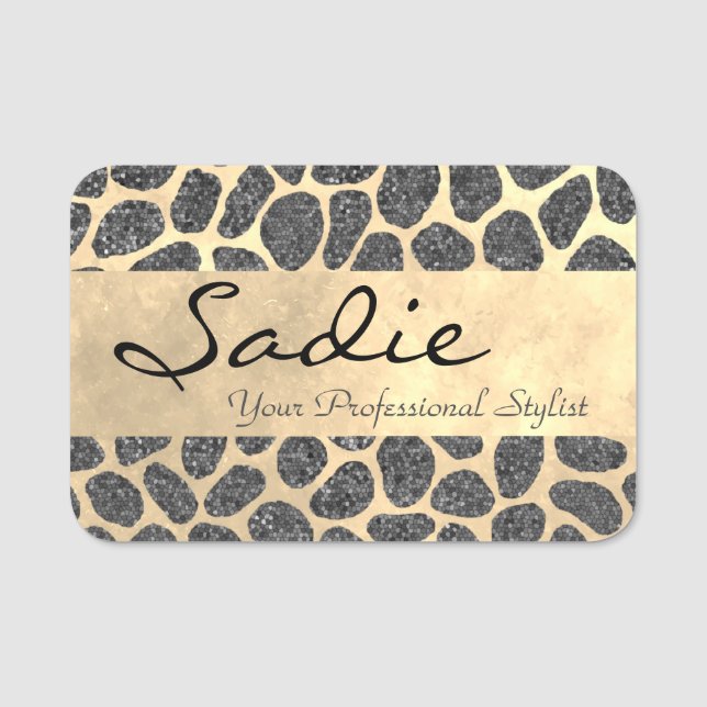 Etiqueta Para Nombres Impresión de animales de repisa de caramelos (Anverso)