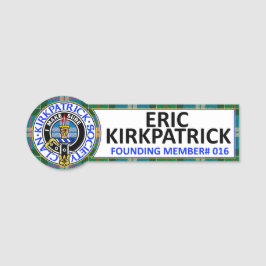 ETIQUETA PARA NOMBRES INSIGNIA DE NOMBRE CKS #016 ERIC KIRKPATRICK