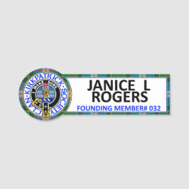 ETIQUETA PARA NOMBRES INSIGNIA DE NOMBRE CKS #032 JANICE L ROGERS