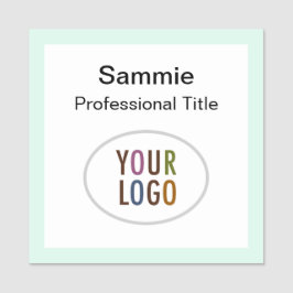 Etiqueta Para Nombres Insignia de nombre cuadrado con logotipo magnético