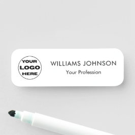 Etiqueta Para Nombres Insígnia de nombre de empleado con logotipo person