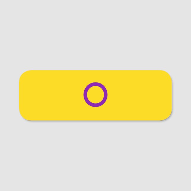 Etiqueta Para Nombres Instersex Flag (Anverso)
