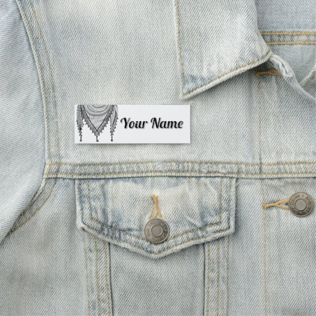 Etiqueta Para Nombres Keffiyeh palestino Scarf tejido tradicional (In situ)