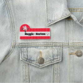 Etiqueta Para Nombres Lecturas fáciles rojas fluorescentes