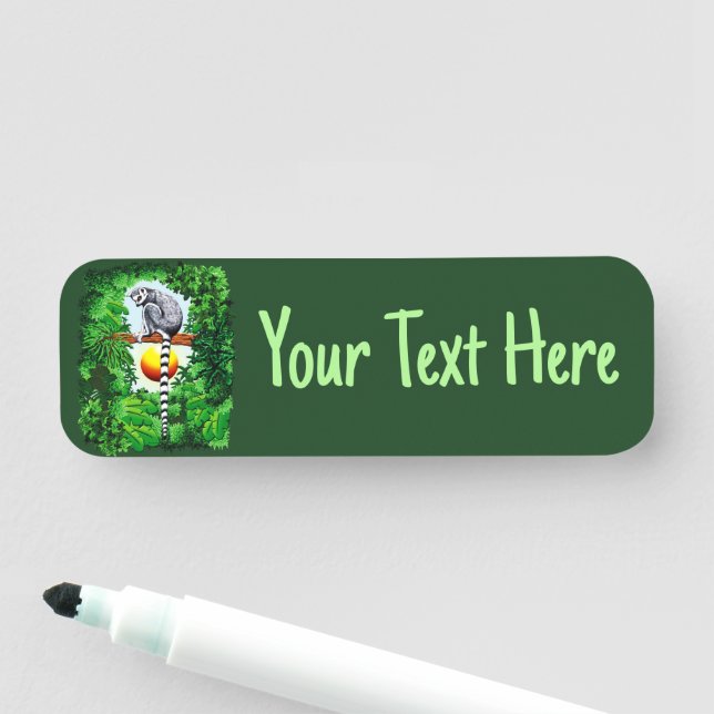 Etiqueta Para Nombres Lemur de Madagascar (In situ)