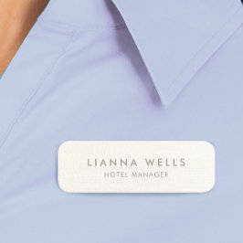 Etiqueta Para Nombres Lino blanco (imagen) Empleado