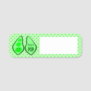 Etiqueta Para Nombres Listo para abrir un café verde preñado