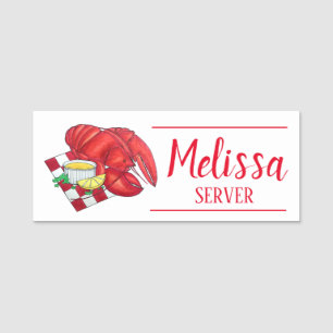 Etiqueta Para Nombres Lobster Maine Seafood Shack Restaurant Fishmarket