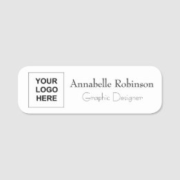 Etiqueta Para Nombres Logo de negocios de titulación de empleados de Cla